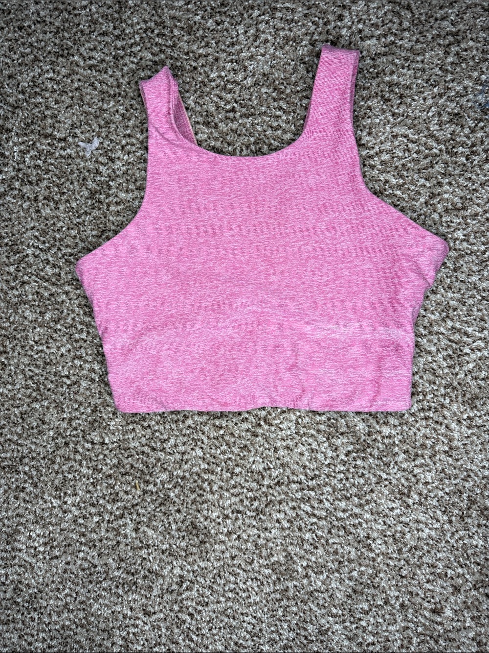 Outdoor Voices Pink Heathered Sports Bra